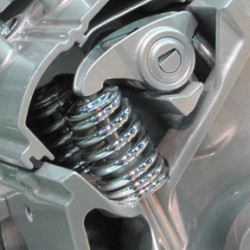 Automotive Engine Valve Spring in Cutaway